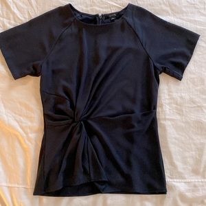 Ann Taylor navy short sleeved blouse